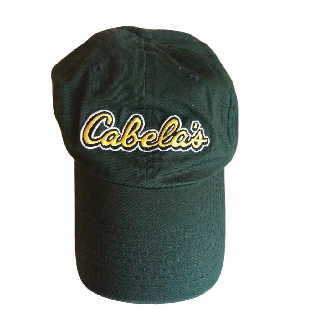 Cabela's embroidered Hat Cap - Deer Elk Hunting Fishing - Green